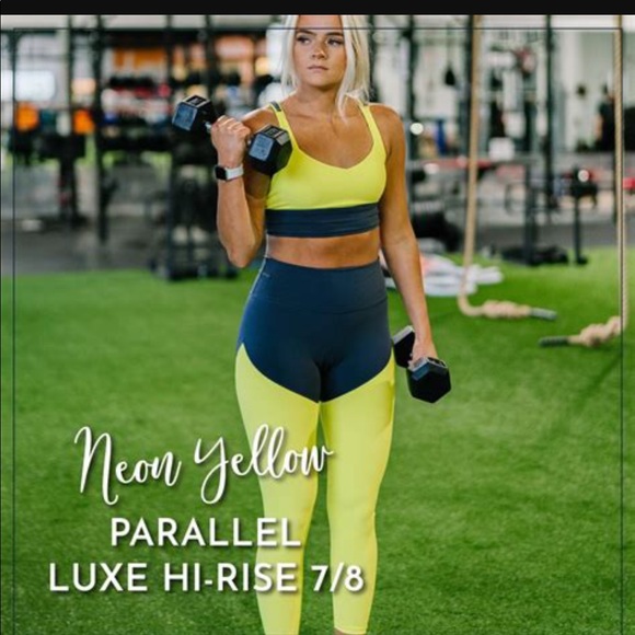 ZYIA Neon  Yellow Parallel Luxe 7/8 Leggings, 8/10 - Picture 3 of 3